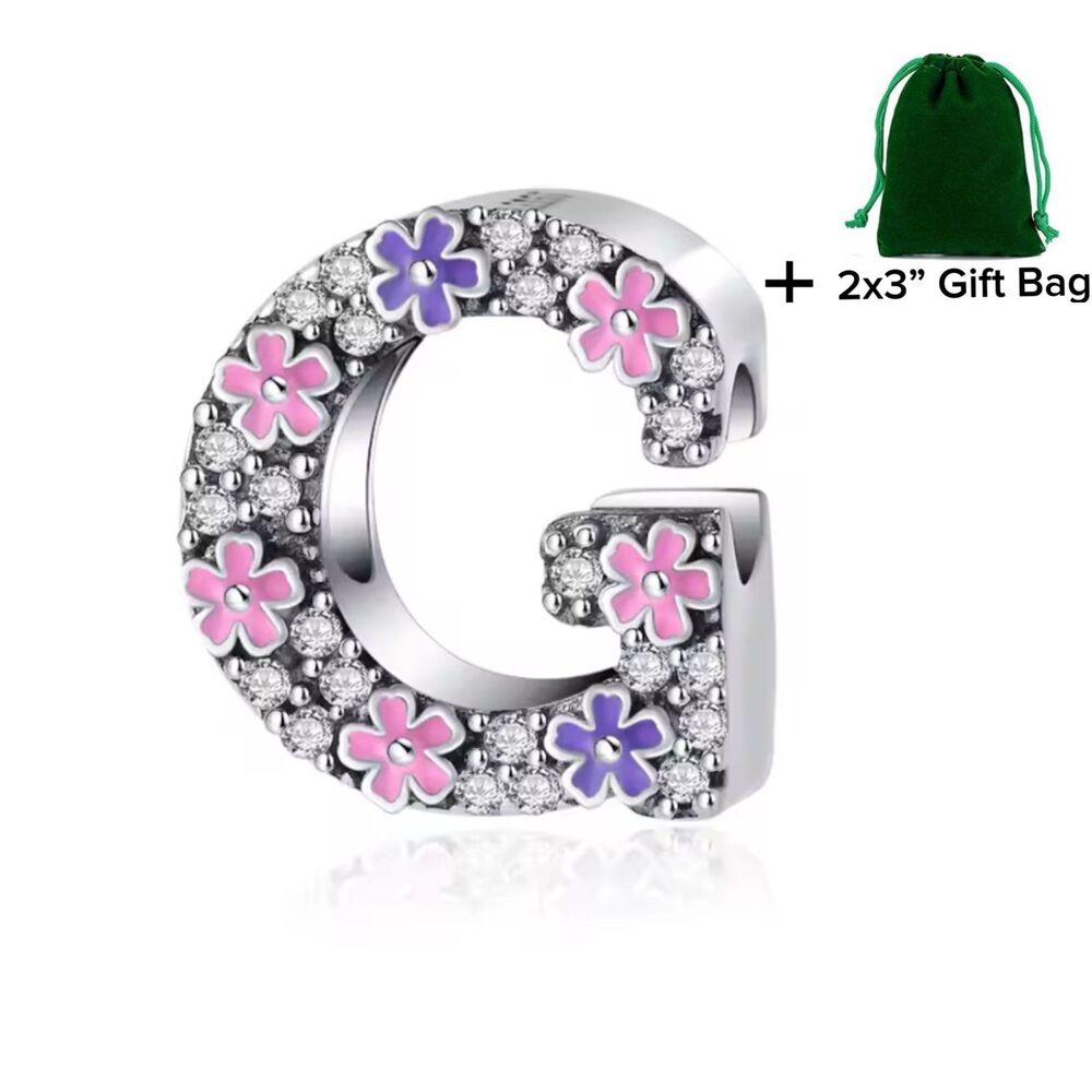 Letter G Bead Charm | 925 Silver | Brand New
